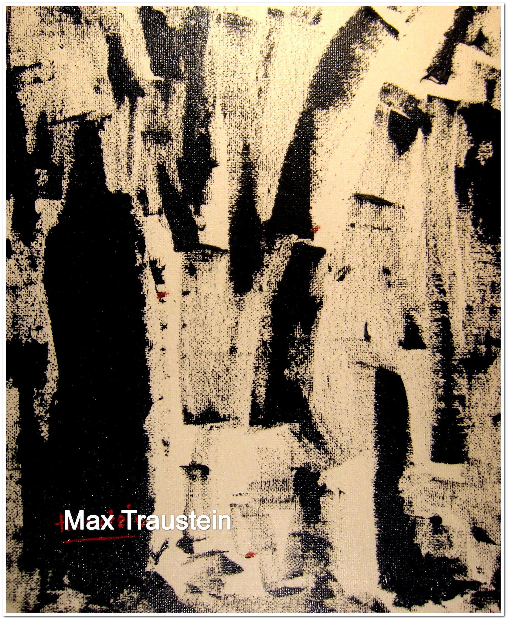 Max Traustein Painting - Gesichter 2. Typical Traustein Style of Abstractities.
